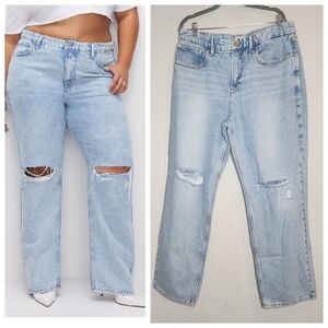 Good American Good '90s Jeans Lightwash Rigid Size 15 Like new